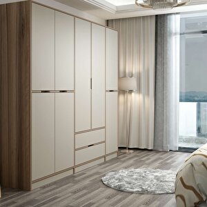 Elina 5 Kapaklı Dolap Dore Kumtaşı