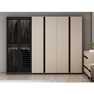 Star 6 Kapaklı Mbrn Dolap Soft- Kumtası Siyah