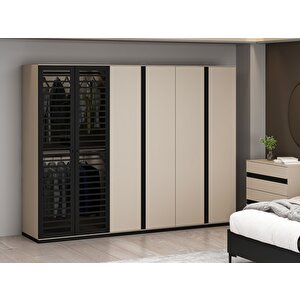 Star 6 Kapaklı Mbrn Dolap Soft- Kumtası Siyah