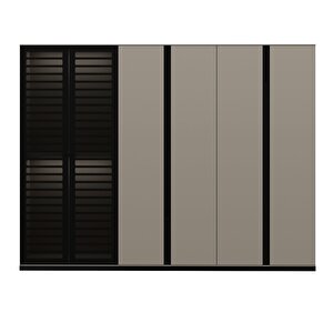 Star 6 Kapaklı Mbrn Dolap Soft- Kumtası Siyah