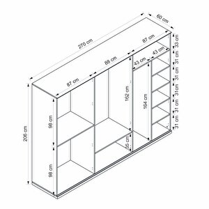 Star 6 Kapaklı Mbrn Dolap Soft- Kumtası Siyah