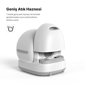 Akıllı Otomatik Kedi Tuvaleti Kameralı 72 Lt Uv Wi-fi Mobil Kontrol X8623
