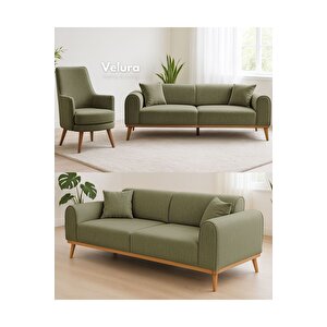 Valo Oturma Grubu & Koltuk Takımı (3+3+1+1) - Fildişi 230x80 cm