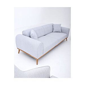 Valo Üçlü Kanepe & 3' Lü Koltuk - Gri 230x80 cm