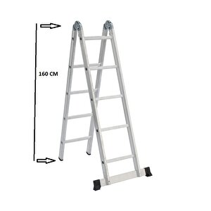 Madeni Eşya 5+ 5 Alüminyum Katlanır Çok Amaçlı Merdiven