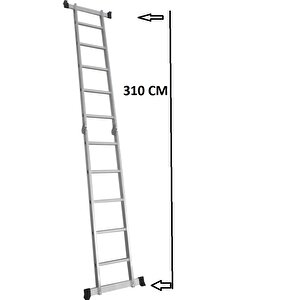 Madeni Eşya 5+ 5 Alüminyum Katlanır Çok Amaçlı Merdiven