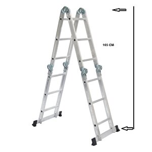 Madeni Eşya 1.6 Mm Katlanır Çok Amaçlı Merdiven 3,50 Mt