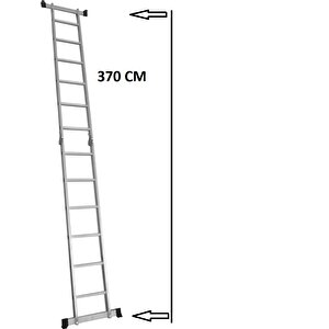 Madeni Eşya 6 +6 Alüminyum Katlanır Çok Amaçlı Merdiven