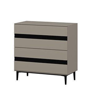 Star Şifonyer 4c Soft - Kumtası Siyah