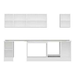 Alvinka 285x210 Cm High Gloss Mutfak Dolabı Beyaz Beyaz M-e80s40s45-3