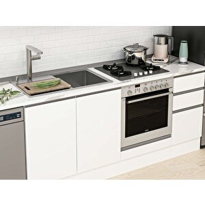 280x210 Cm High Gloss Mutfak Dolabı Beyaz Beyaz M-e80s40s40-2 Beyaz