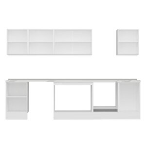 Alvinka 310x210 Cm High Gloss Mdf Mutfak Dolabı Beyaz Antrasıt M-e90s50s50-3