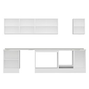 Alvinka 315x210 Cm High Gloss Mutfak Dolabı Beyaz Antrasıt M-e90s60s45-3