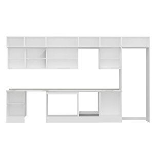 Alvinka 400x240 Cm High Gloss Mdf Mutfak Dolabı Beyaz Antrasıt Mb-e90s50s60-2