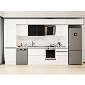 Alvinka 400x240 Cm High Gloss Mutfak Dolabı Beyaz Beyaz Mbb-e80b60s60-3 Beyaz