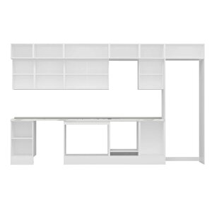 Alvinka 385x240 Cm High Gloss Mdf Mutfak Dolabı Beyaz Beyaz Mb-e90s45s50-3