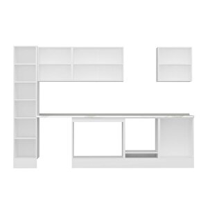 Alvinka 300x210 Cm High Gloss Mdf Mutfak Dolabı Beyaz Beyaz Mb-e80b40s60-3