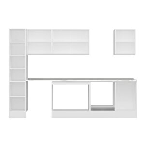 Alvinka 300x210 Cm High Gloss Mutfak Dolabı Beyaz Beyaz Mb-e90b40s50-3