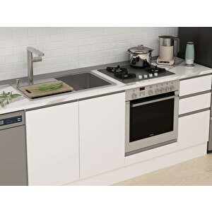 Alvinka 290x210 Cm High Gloss Mutfak Dolabı Beyaz Beyaz M-e90s40s40-1 Beyaz