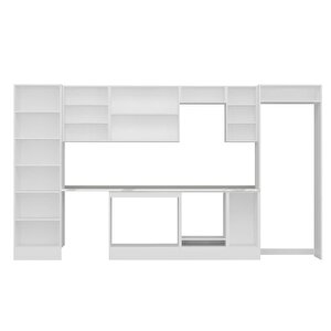 Alvinka 380x222 Cm High Gloss Mutfak Dolabı Beyaz Antrasıt Mbb-e80b60s40-2