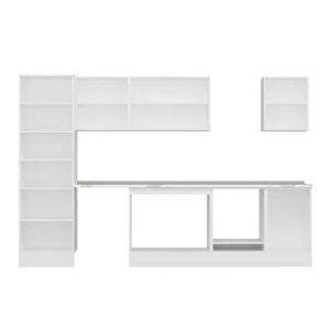 Alvinka 310x210 Cm High Gloss Mutfak Dolabı Beyaz Beyaz Mb-e80b60s50-2