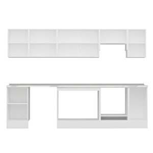 Alvinka 295x210 Cm High Gloss Mutfak Dolabı Beyaz Beyaz M-e90s45s40-1