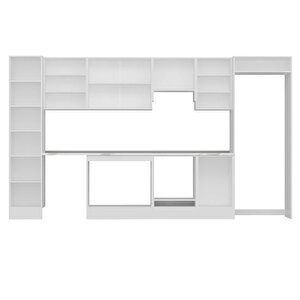 Alvinka 385x222 Cm High Gloss Mdf Mutfak Dolabı Beyaz Beyaz Mbb-e90b45s50-1