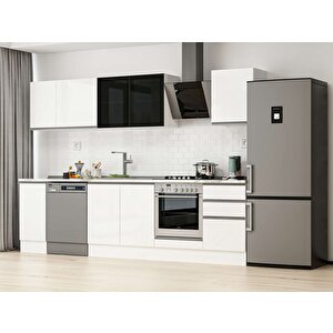 Alvinka 290x210 Cm High Gloss Mdf Mutfak Dolabı Beyaz Beyaz M-e80s40s50-3 Beyaz