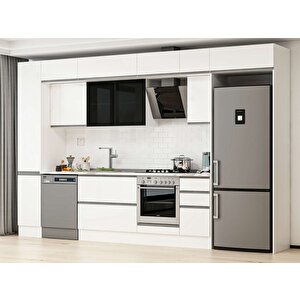 370x240 Cm High Gloss Mutfak Dolabı Beyaz Beyaz Mbb-e90b40s40-3 Beyaz