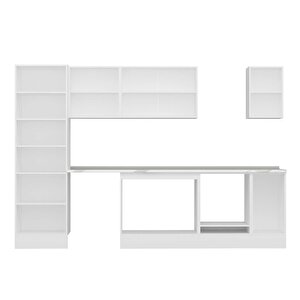 Alvinka 300x210 Cm High Gloss Mutfak Dolabı Beyaz Beyaz Mb-e80b60s40-2