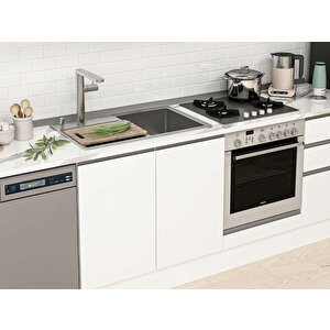 Alvinka 310x210 Cm High Gloss Mdf Mutfak Dolabı Beyaz Beyaz M-e80s60s50-2 Beyaz