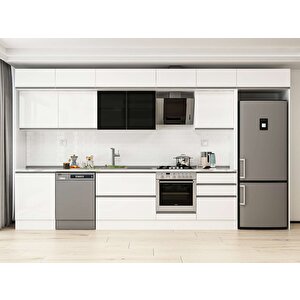 Alvinka 400x240 Cm High Gloss Mutfak Dolabı Beyaz Beyaz Mb-e80s60s60-3 Beyaz