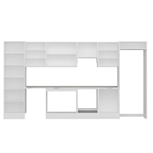 Alvinka 400x222 Cm High Gloss Mutfak Dolabı Beyaz Antrasıt Mbb-e80b60s60-1