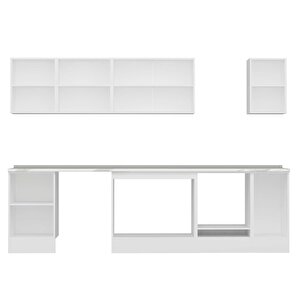 Alvinka 290x210 Cm High Gloss Mutfak Dolabı Beyaz Antrasıt M-e80s50s40-3