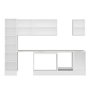 Alvinka 290x210 Cm High Gloss Mutfak Dolabı Beyaz Antrasıt Mb-e80b45s45-2