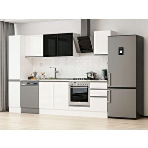 Alvinka 285x210 Cm High Gloss Mdf Mutfak Dolabı Beyaz Beyaz Mb-e80b40s45-3 Beyaz