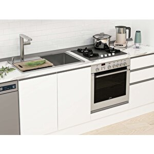 Alvinka 370x222 Cm High Gloss Mdf Mutfak Dolabı Beyaz Beyaz Mb-e80s40s50-3 Beyaz