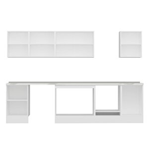 Alvinka 300x210 Cm High Gloss Mutfak Dolabı Beyaz Antrasıt M-e80s50s50-2