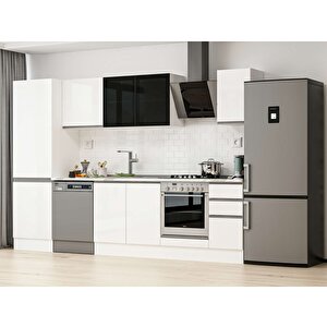 Alvinka 310x210 Cm High Gloss Mdf Mutfak Dolabı Beyaz Beyaz Mb-e90b60s40-3 Beyaz