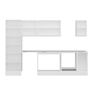 Alvinka 310x210 Cm High Gloss Mdf Mutfak Dolabı Beyaz Antrasıt Mb-e90b60s40-3