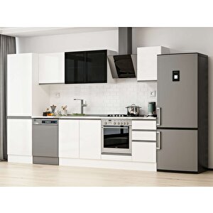 Alvinka 315x210 Cm High Gloss Mdf Mutfak Dolabı Beyaz Beyaz Mb-e90b60s45-3 Beyaz