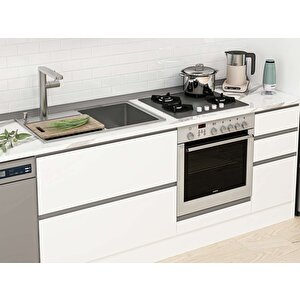 Alvinka 360x240 Cm High Gloss Mdf Mutfak Dolabı Beyaz Beyaz Mb-e80s40s40-3 Beyaz