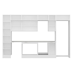 Alvinka 365x240 Cm High Gloss Mdf Mutfak Dolabı Beyaz Beyaz Mbb-e80b45s40-2