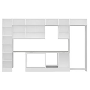 Alvinka 375x240 Cm High Gloss Mdf Mutfak Dolabı Beyaz Beyaz Mbb-e80b45s50-3