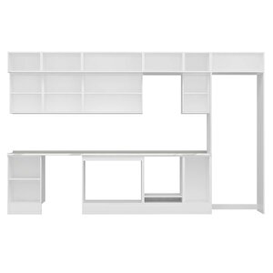 Alvinka 380x240 Cm High Gloss Mutfak Dolabı Beyaz Beyaz Mb-e90s50s40-2