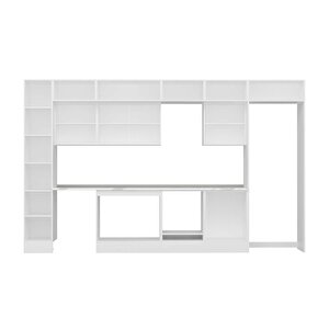 Alvinka 380x240 Cm High Gloss Mdf Mutfak Dolabı Beyaz Antrasıt Mbb-e80b40s60-3