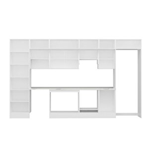 Alvinka 400x240 Cm High Gloss Mutfak Dolabı Beyaz Antrasıt Mbb-e90b60s50-1