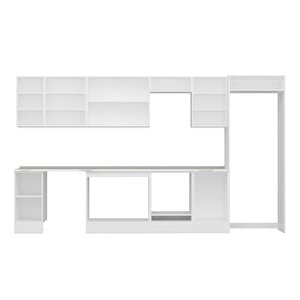 Alvinka 370x222 Cm High Gloss Mutfak Dolabı Beyaz Antrasıt Mb-e80s40s50-2