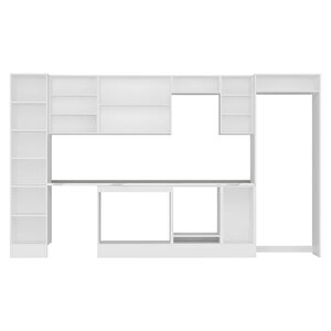 Alvinka 375x222 Cm High Gloss Mutfak Dolabı Beyaz Beyaz Mbb-e90b45s40-3