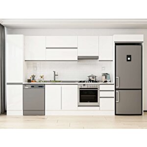 Alvinka 375x222 Cm High Gloss Mutfak Dolabı Beyaz Beyaz Mbb-e90b45s40-1 Beyaz
